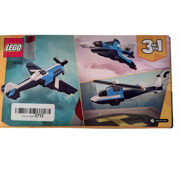 Lego Creator 31160 Race Plane 178 Pieces 3 in 1 NWT - Picture 3 of 4
